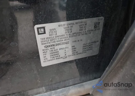 2017 GMC Acadia Slt-2 z USA, uszkodzony, nr VIN 1GKKNNLS4HZ263432